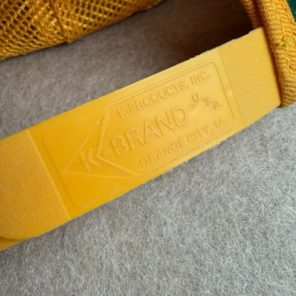 Vintage Dekalb Seed Corn Hat Trucker Cap Yellow Green Mesh Snapback K-Brand USA‎